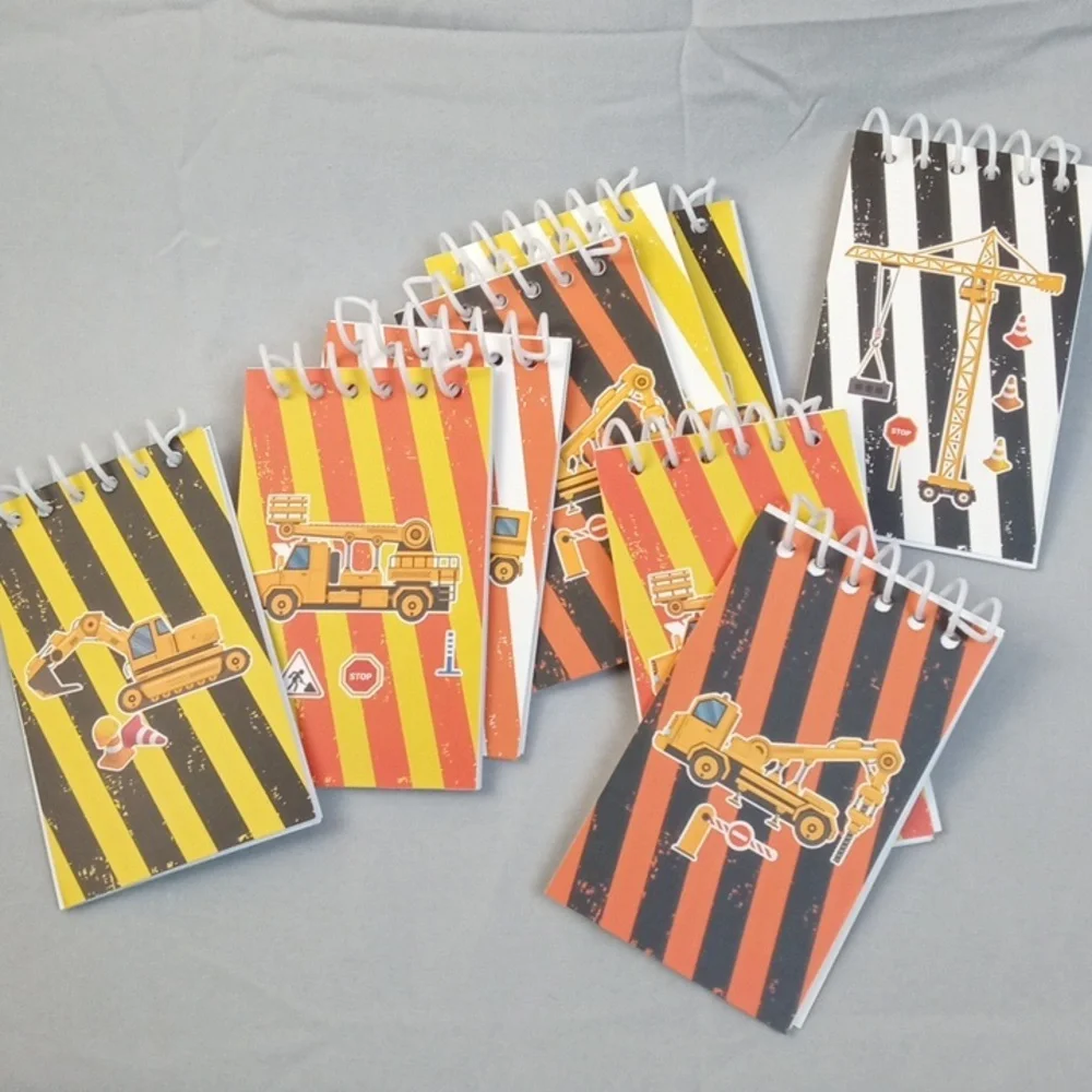 💩 Construction Theme Kids Drawstring Party Bags